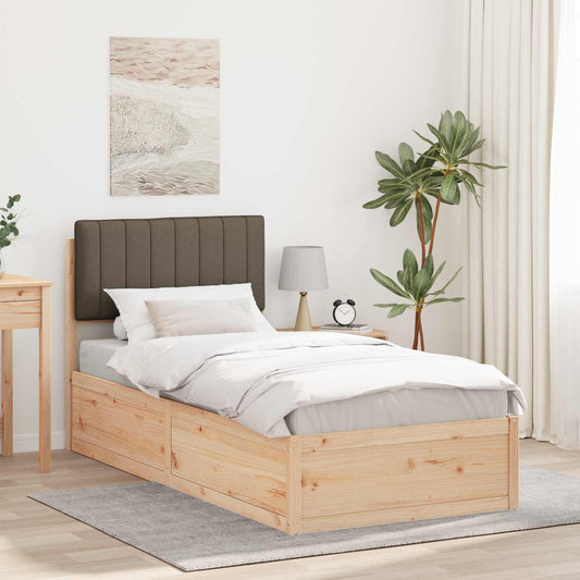 Letto con Testiera Rivestita Talpa 90 x 190 cm Pino massello | homemem39