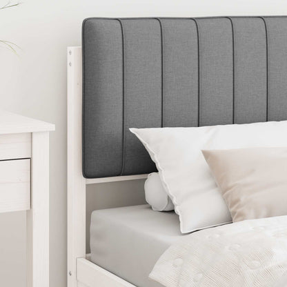 Letto con Testiera Rivestita Grigio chiaro 90 x 190 cm | homemem39