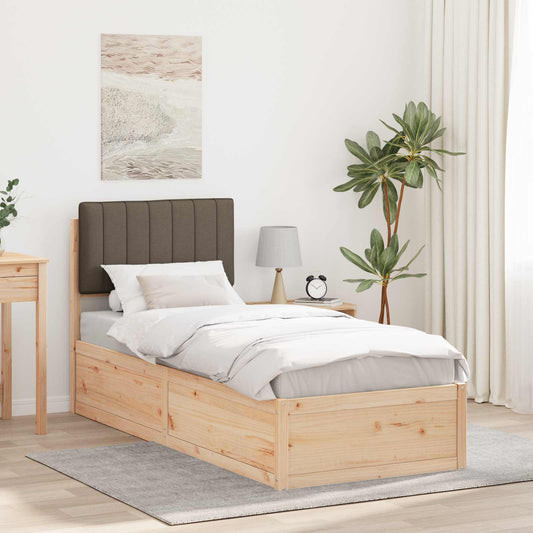 Letto con Testiera Rivestita Talpa 75 x 190 cm Pino massello | homemem39