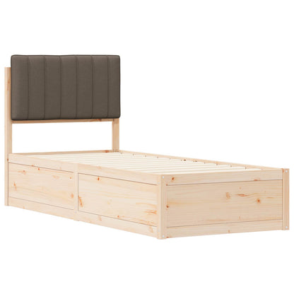 Letto con Testiera Rivestita Talpa 75 x 190 cm Pino massello | homemem39