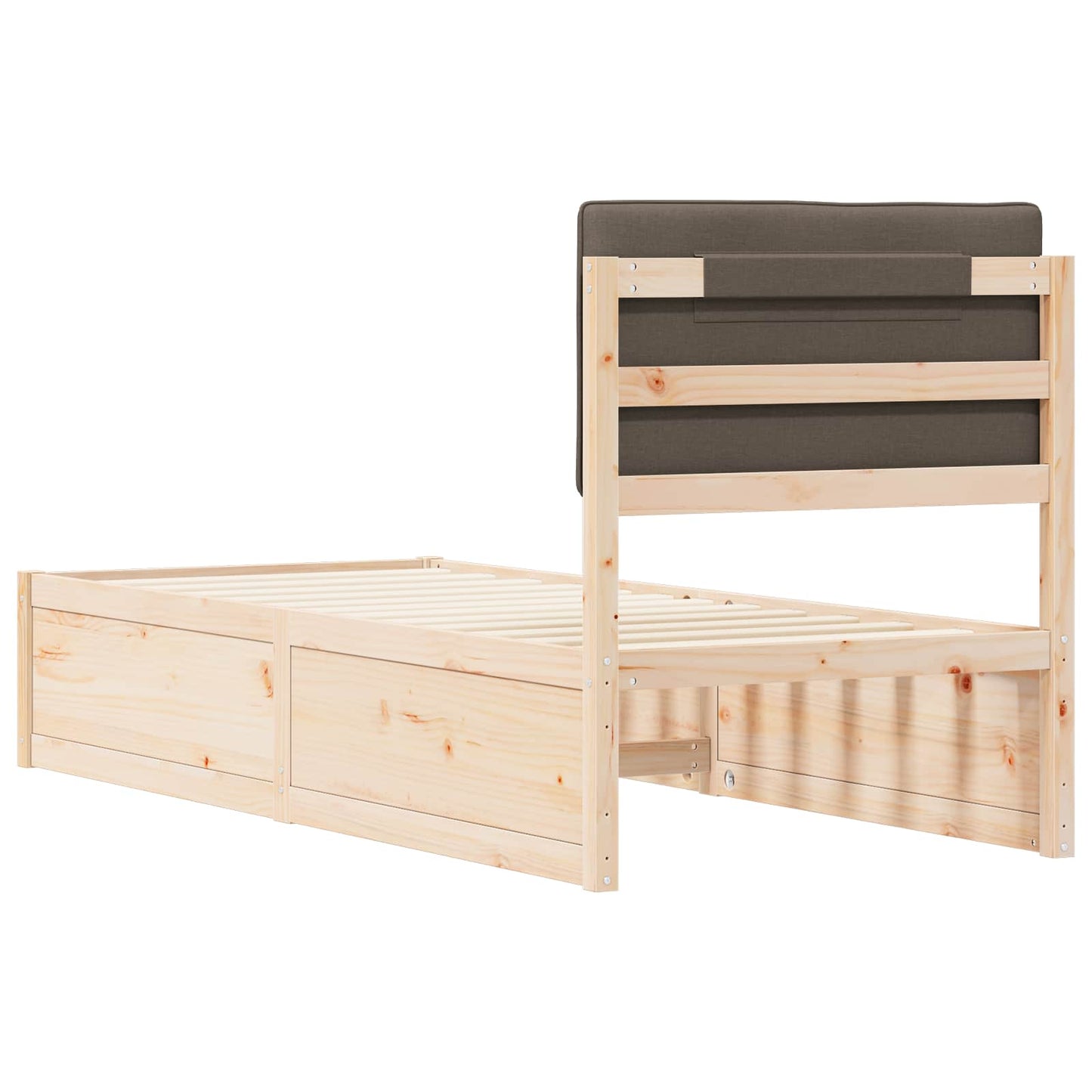 Letto con Testiera Rivestita Talpa 75 x 190 cm Pino massello | homemem39