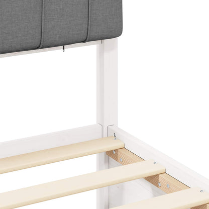 Letto con Testiera Rivestita Grigio chiaro 75 x 190 cm | homemem39