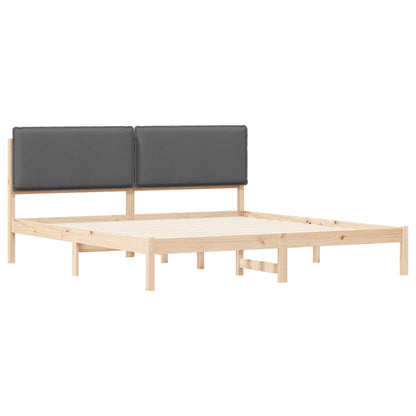 Letto con Testiera Rivestita Grigio scuro 180 x 200 cm | homemem39