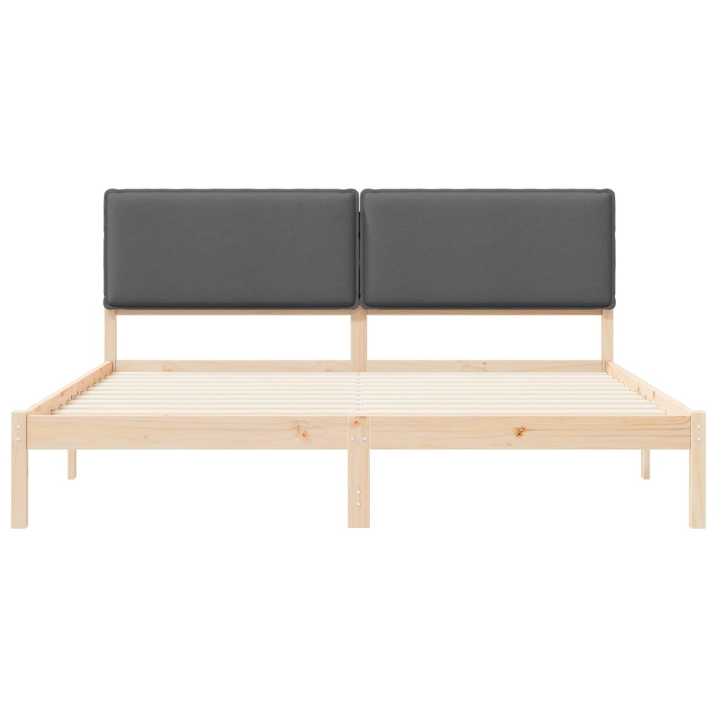 Letto con Testiera Rivestita Grigio scuro 180 x 200 cm | homemem39