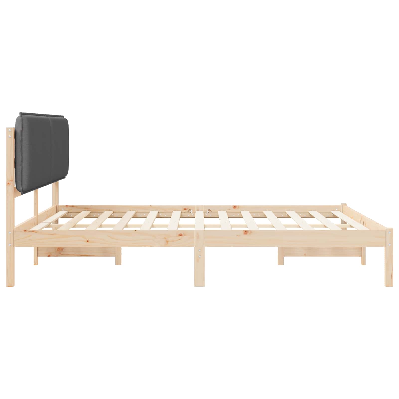 Letto con Testiera Rivestita Grigio scuro 180 x 200 cm | homemem39