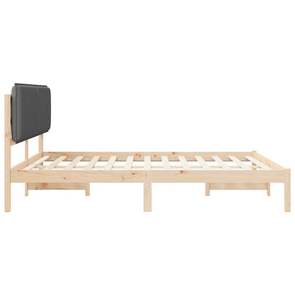 Letto con Testiera Rivestita Grigio scuro 180 x 200 cm | homemem39