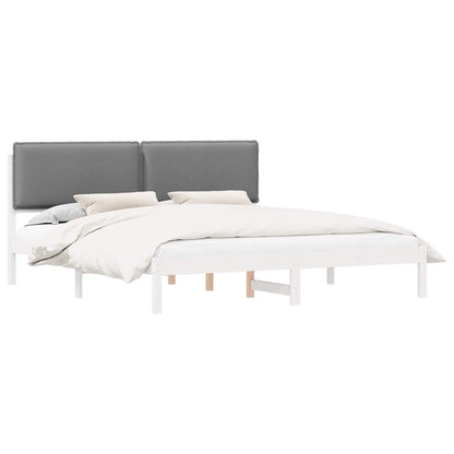 Letto con Testiera Rivestita Grigio chiaro 180 x 200 cm