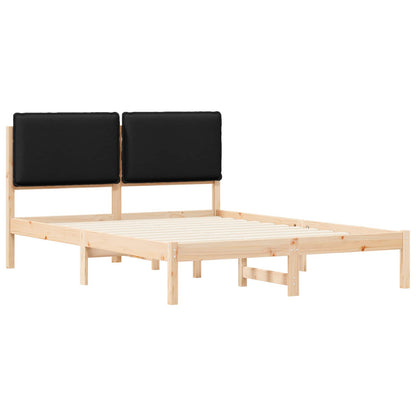 Letto con Testiera Rivestita Nero 160 x 200 cm | homemem39