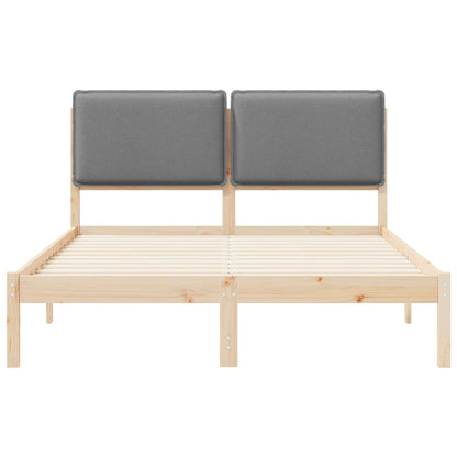 Letto con Testiera Rivestita Grigio chiaro 150 x 200 cm | homemem39