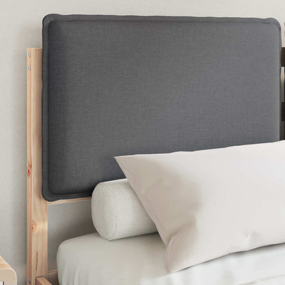 Letto con Testiera Rivestita Grigio scuro 150 x 200 cm | homemem39
