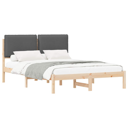 Letto con Testiera Rivestita Grigio scuro 150 x 200 cm | homemem39