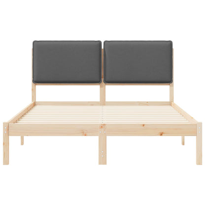 Letto con Testiera Rivestita Grigio scuro 150 x 200 cm | homemem39