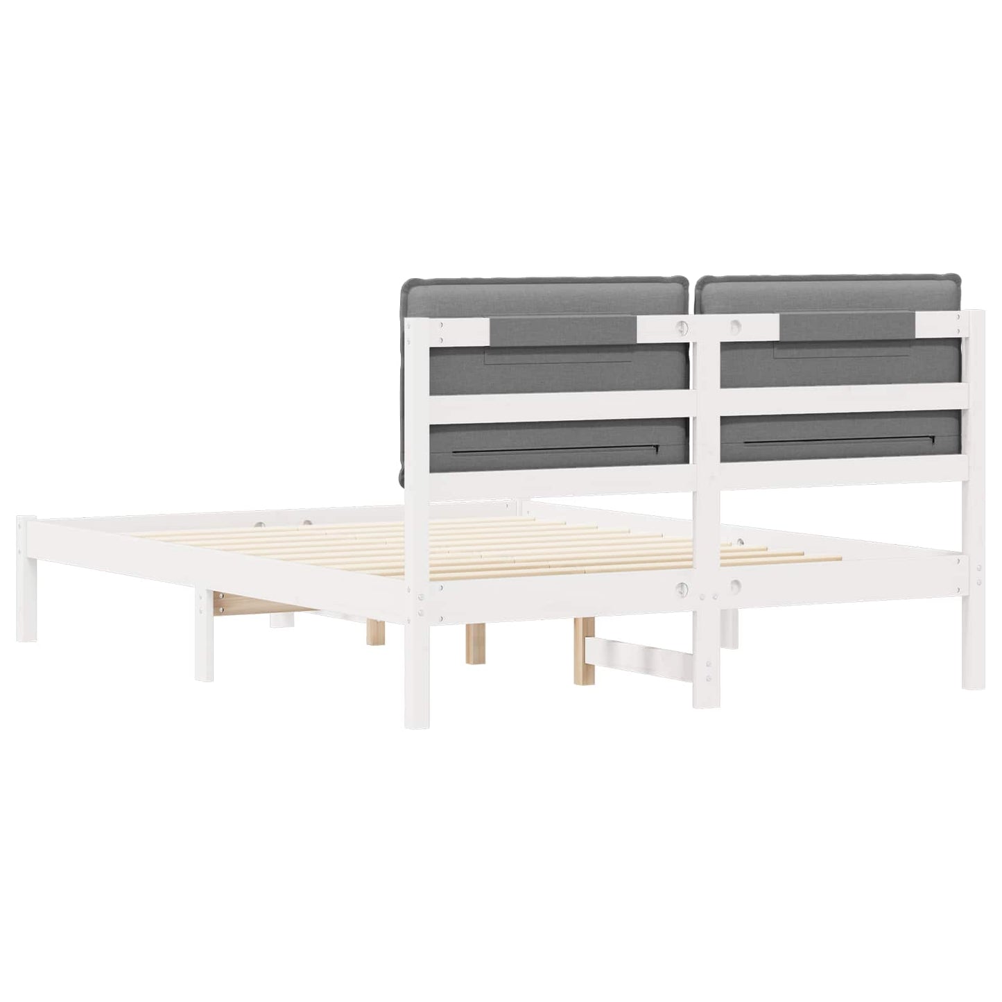 Letto con Testiera Rivestita Grigio chiaro 150 x 200 cm | homemem39