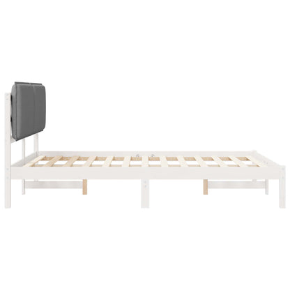 Letto con Testiera Rivestita Grigio chiaro 150 x 200 cm | homemem39