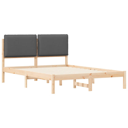 Letto con Testiera Rivestita Grigio scuro 120 x 200 cm | homemem39