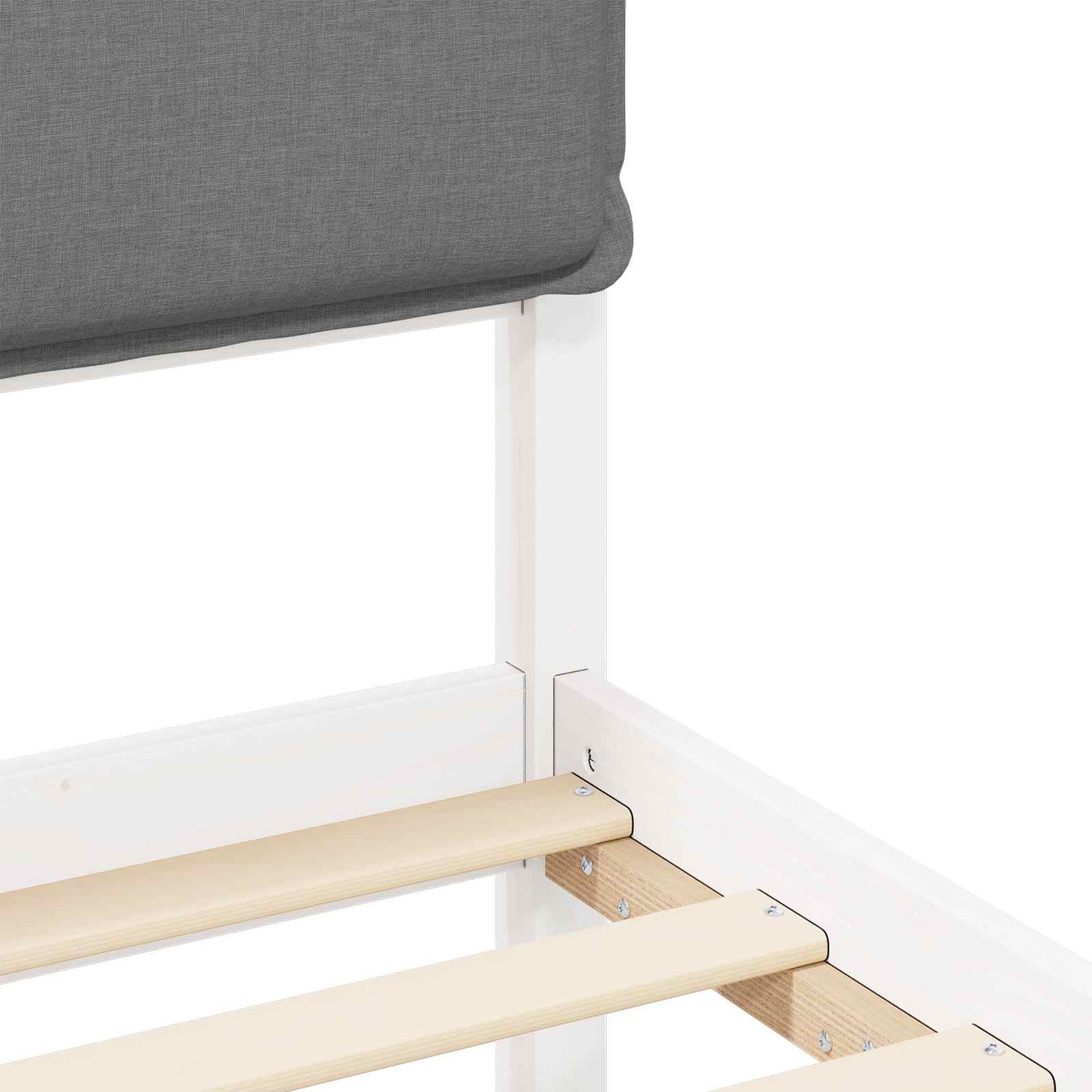 Letto con Testiera Rivestita Grigio chiaro 120 x 200 cm | homemem39