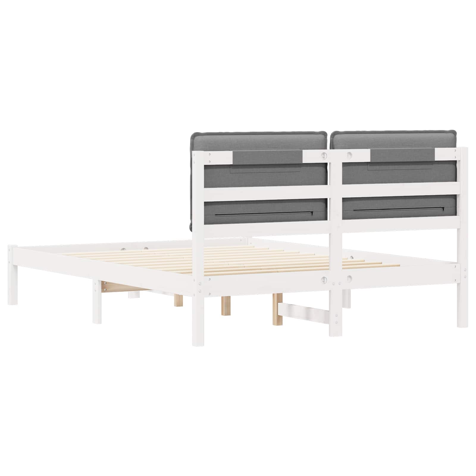 Letto con Testiera Rivestita Grigio chiaro 120 x 200 cm | homemem39