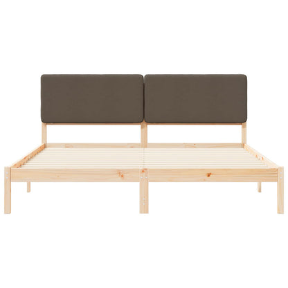 Letto con Testiera Rivestita Talpa 180 x 200 cm Pino massello