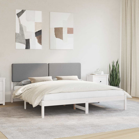 Letto con Testiera Rivestita Grigio chiaro 180 x 200 cm | homemem39