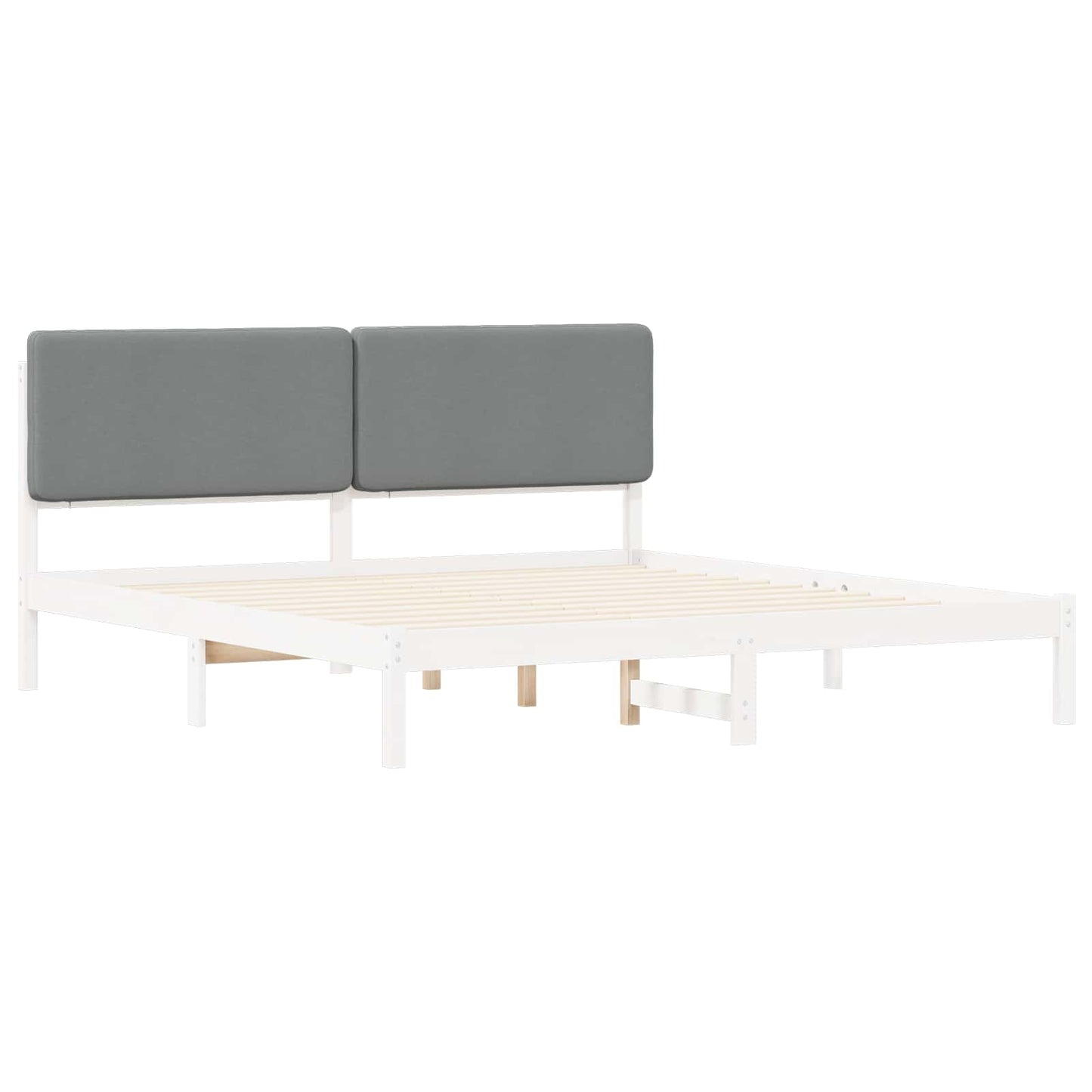 Letto con Testiera Rivestita Grigio chiaro 180 x 200 cm | homemem39