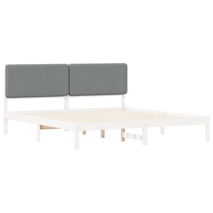 Letto con Testiera Rivestita Grigio chiaro 180 x 200 cm | homemem39