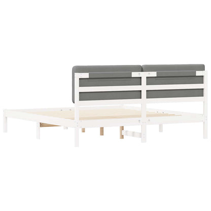 Letto con Testiera Rivestita Grigio chiaro 180 x 200 cm | homemem39