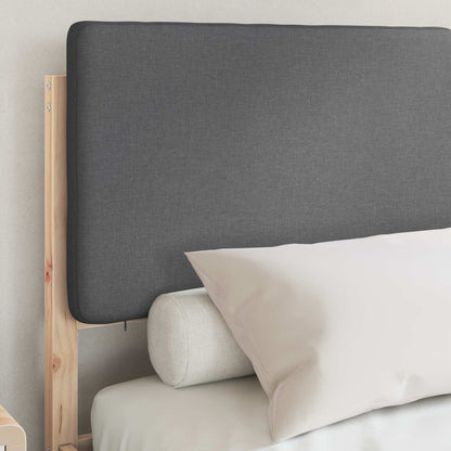Letto con Testiera Rivestita Grigio scuro 160 x 200 cm