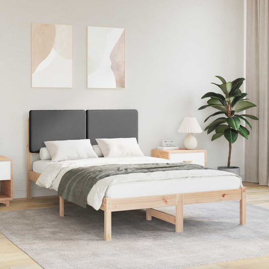 Letto con Testiera Rivestita Grigio scuro 120 x 200 cm | homemem39