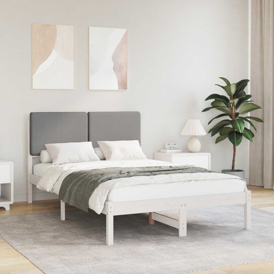 Letto con Testiera Rivestita Grigio chiaro 120 x 200 cm | homemem39