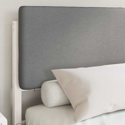 Letto con Testiera Rivestita Grigio chiaro 140 x 190 cm | homemem39