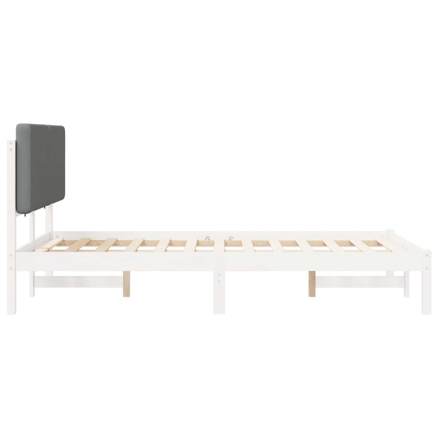 Letto con Testiera Rivestita Grigio chiaro 135 x 190 cm | homemem39