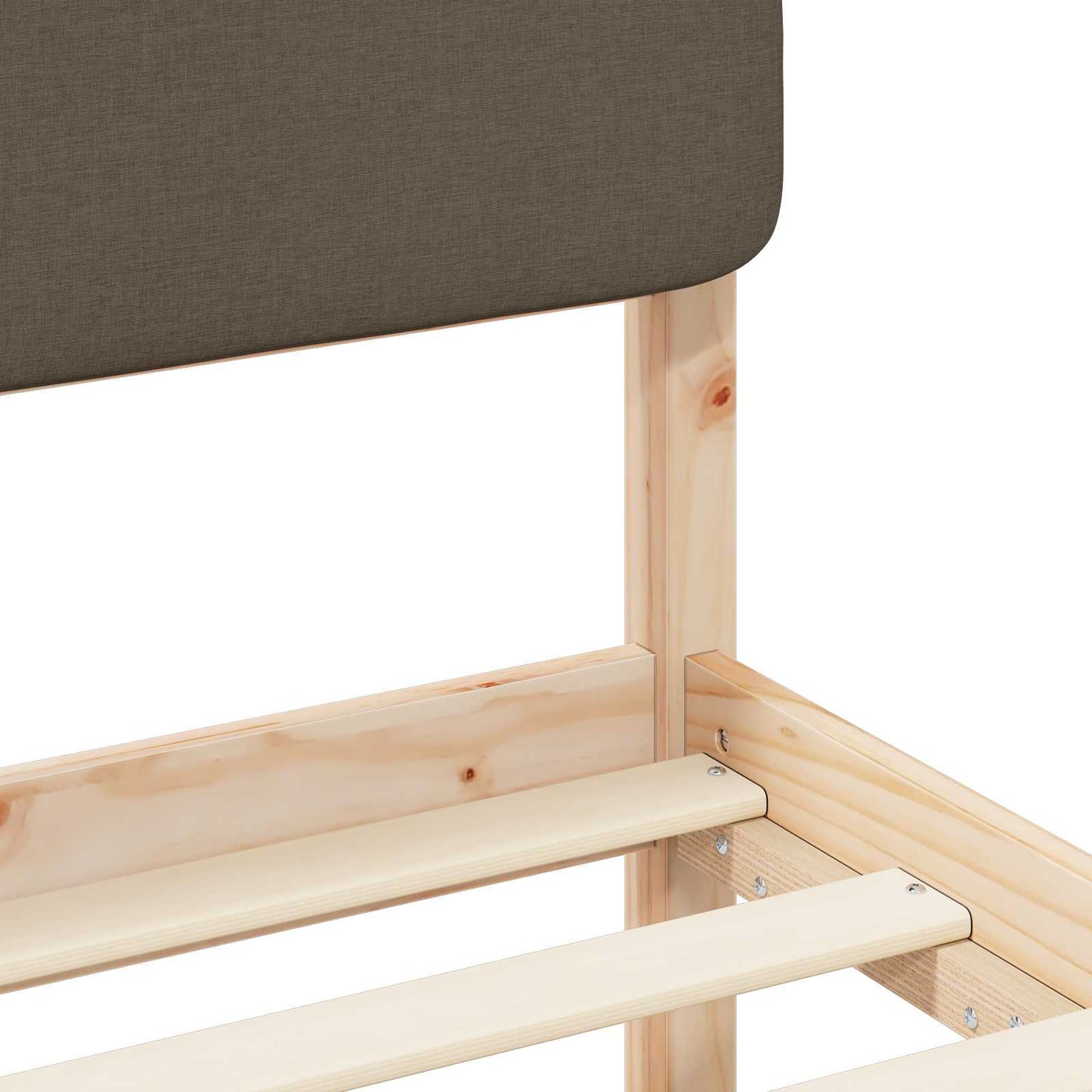 Letto con Testiera Rivestita Talpa 120 x 190 cm Pino massello