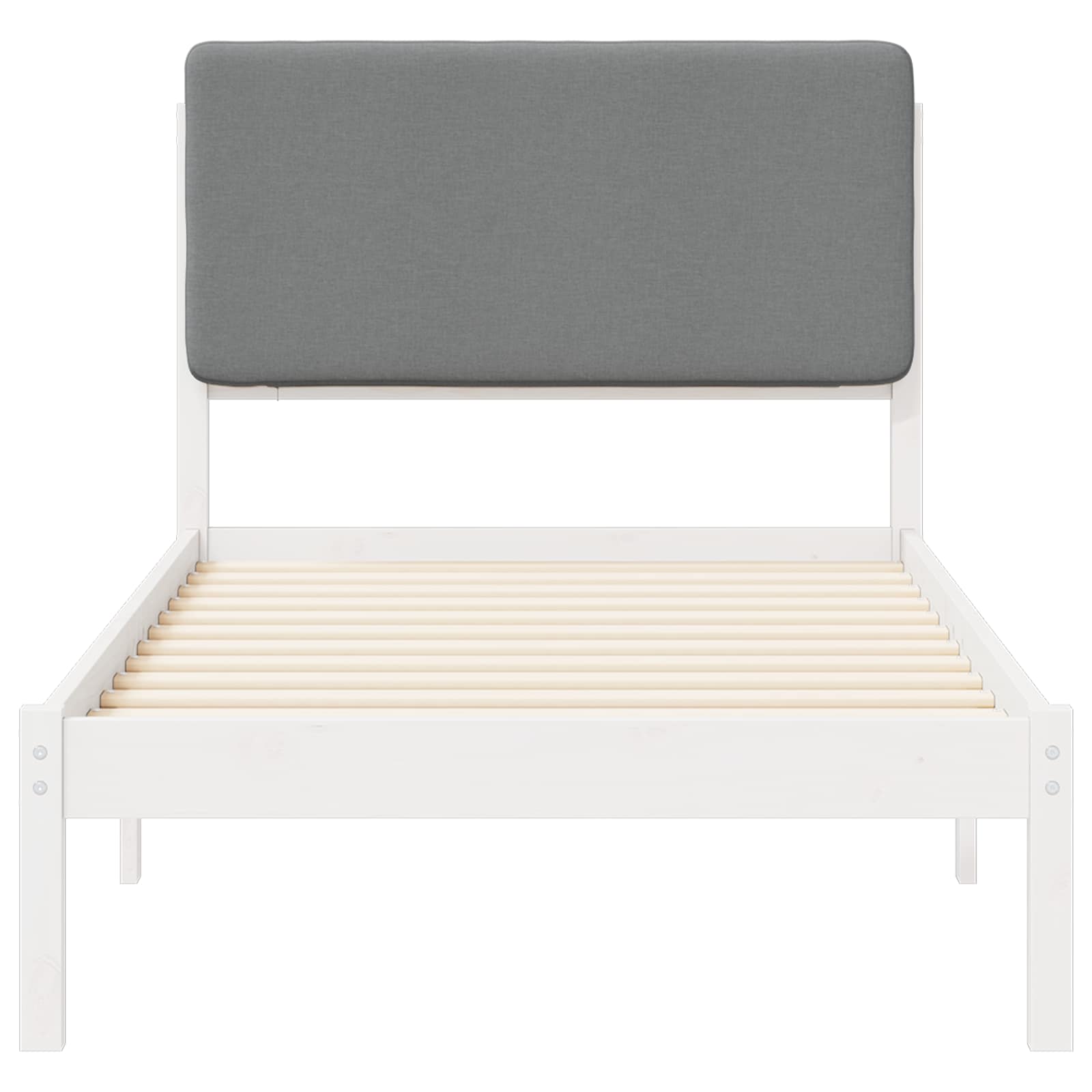 Letto con Testiera Rivestita Grigio chiaro 100 x 200 cm | homemem39