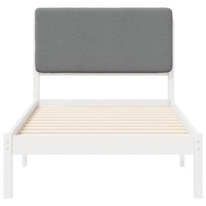 Letto con Testiera Rivestita Grigio chiaro 100 x 200 cm | homemem39