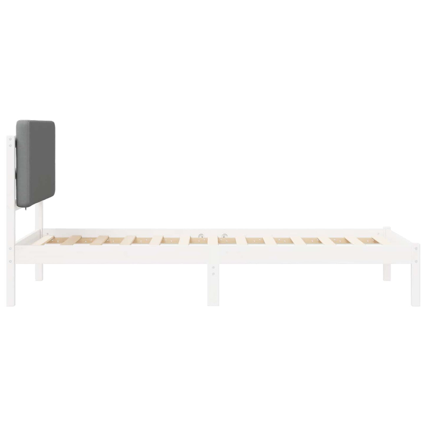 Letto con Testiera Rivestita Grigio chiaro 100 x 200 cm | homemem39