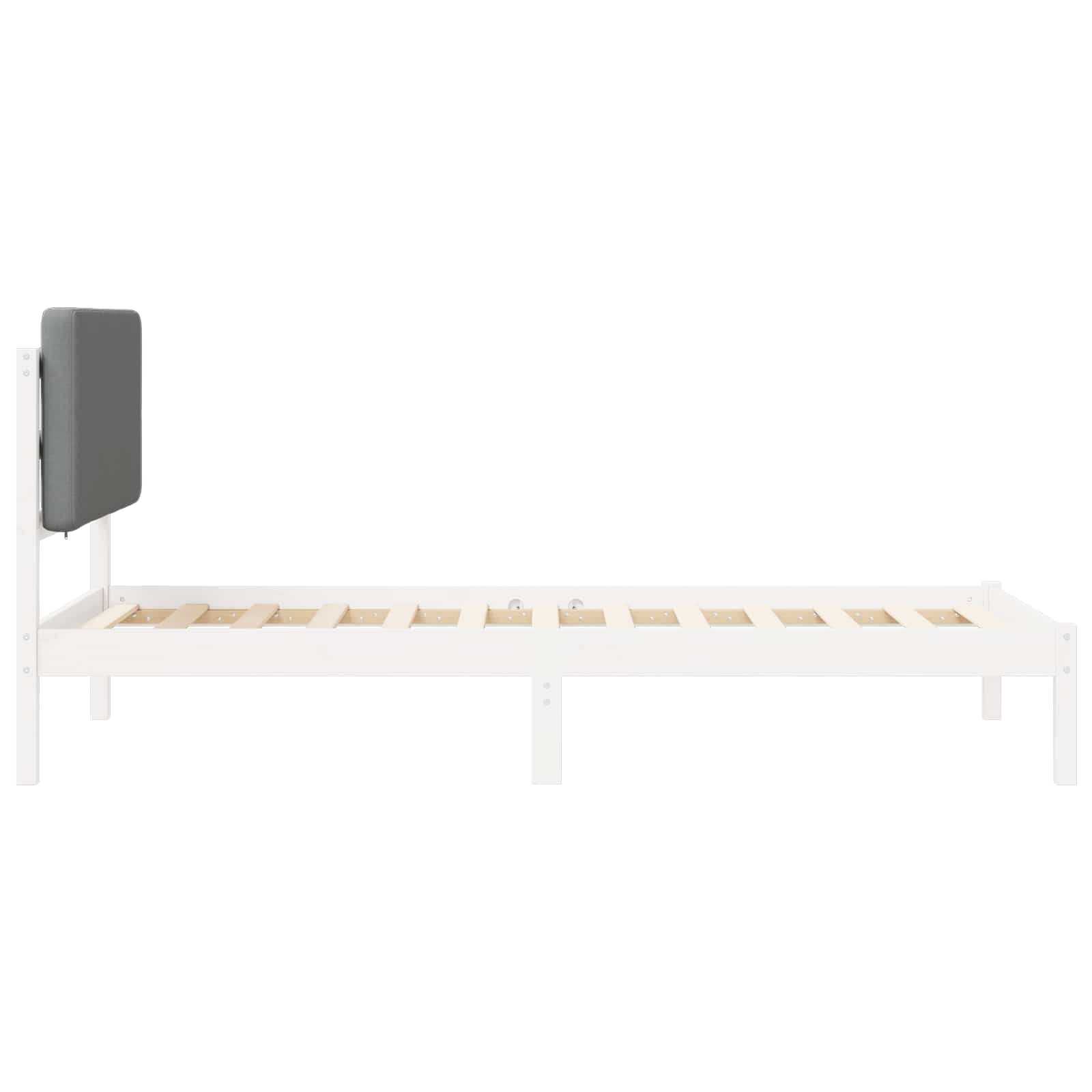 Letto con Testiera Rivestita Grigio chiaro 100 x 200 cm | homemem39