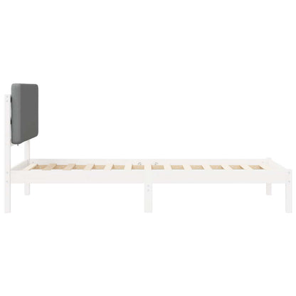 Letto con Testiera Rivestita Grigio chiaro 100 x 200 cm | homemem39