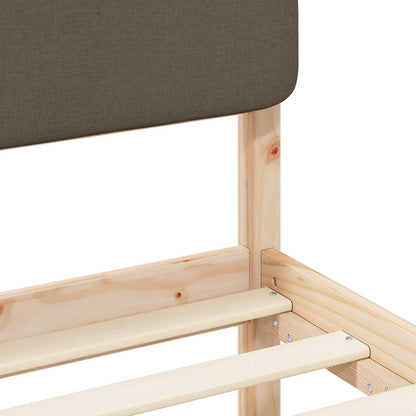 Letto con Testiera Rivestita Talpa 90 x 200 cm Pino massello