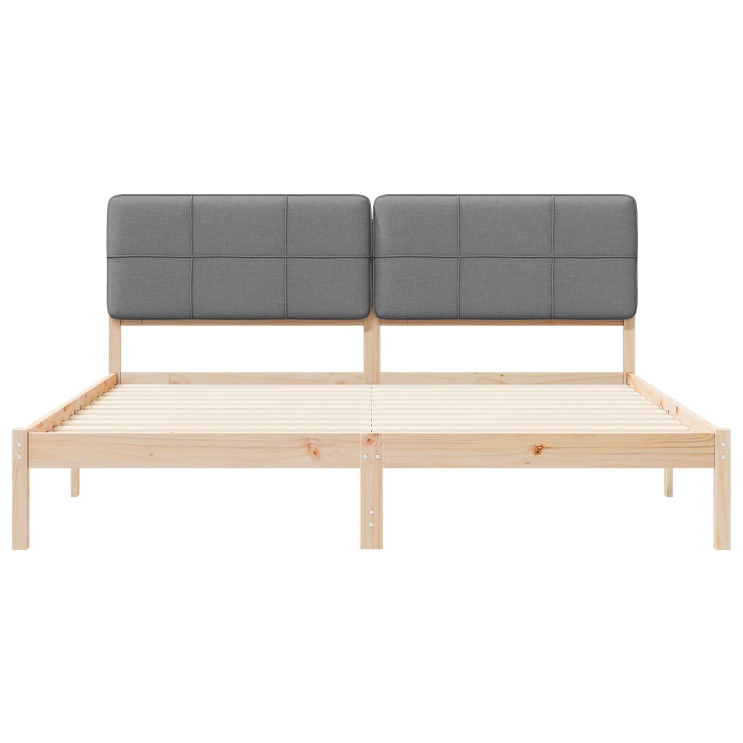 Letto con Testiera Rivestita Grigio chiaro 180 x 200 cm | homemem39