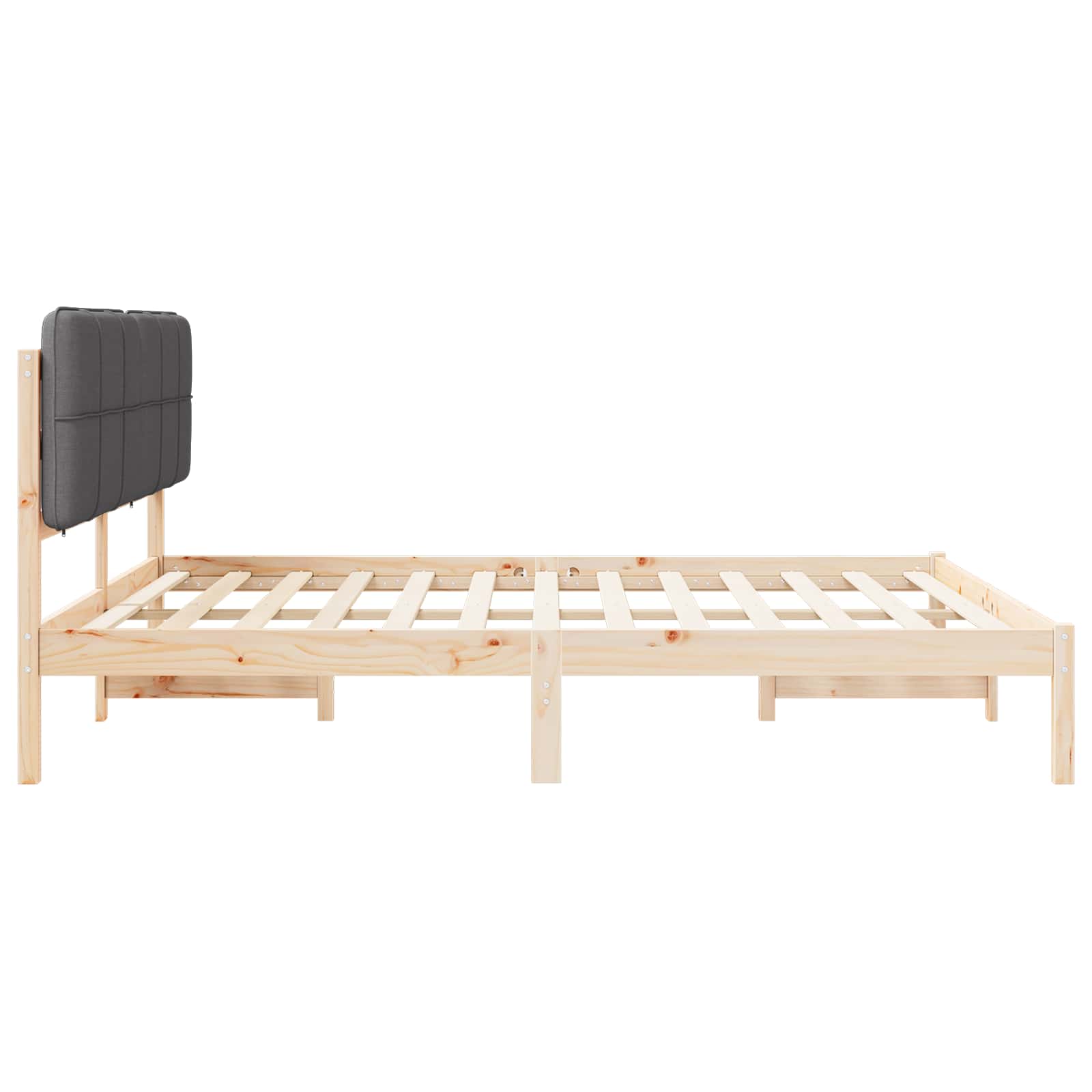 Letto con Testiera Rivestita Grigio scuro 180 x 200 cm | homemem39