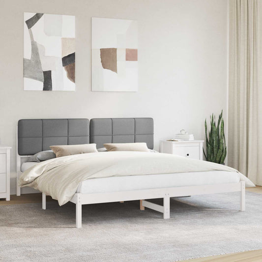 Letto con Testiera Rivestita Grigio chiaro 180 x 200 cm | homemem39