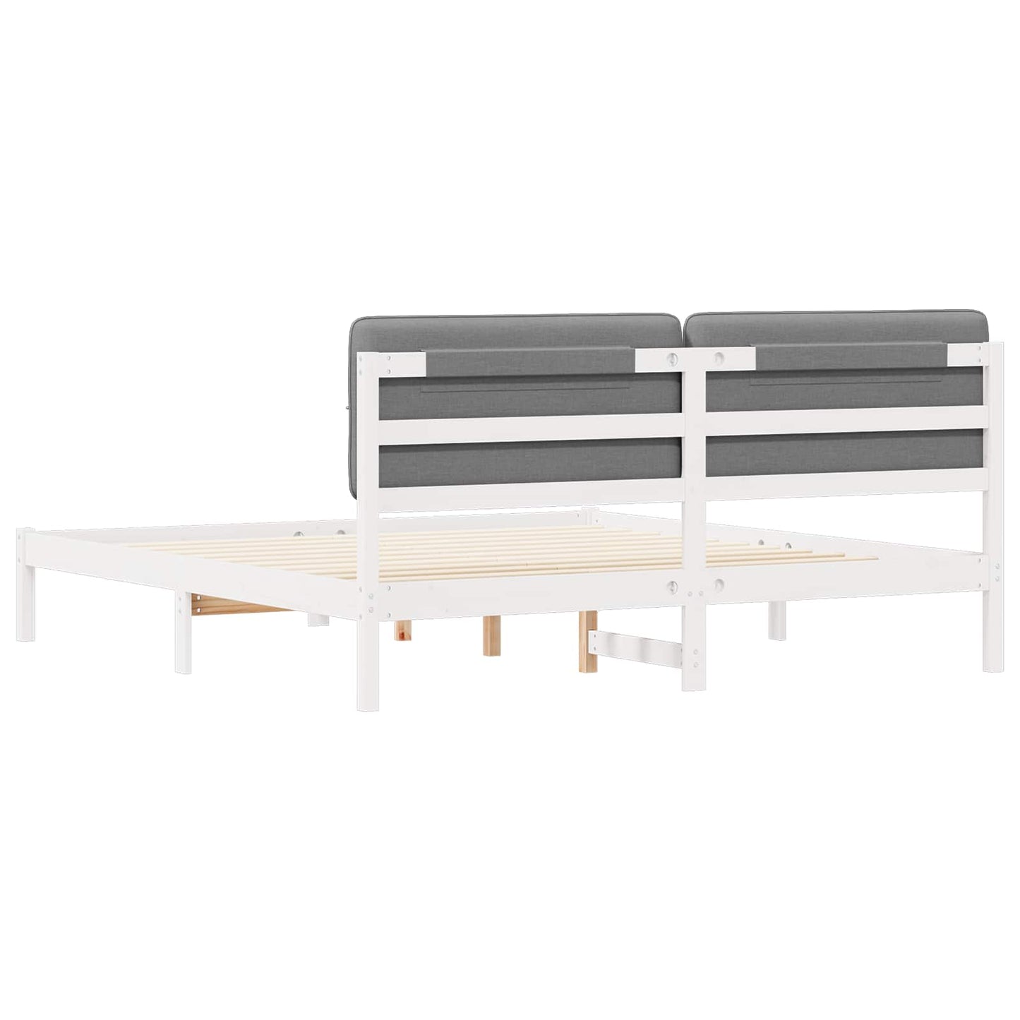 Letto con Testiera Rivestita Grigio chiaro 180 x 200 cm | homemem39