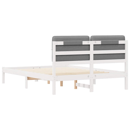 Letto con Testiera Rivestita Grigio chiaro 150 x 200 cm | homemem39
