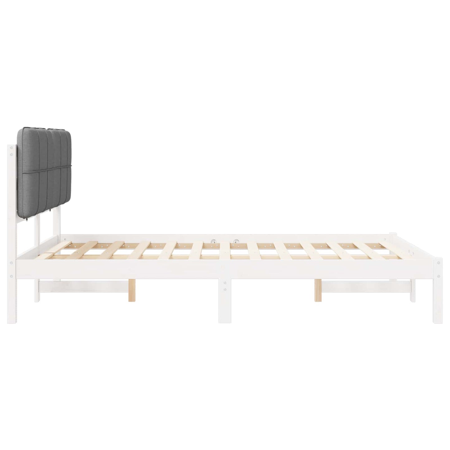 Letto con Testiera Rivestita Grigio chiaro 150 x 200 cm | homemem39