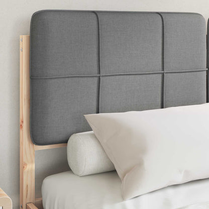 Letto con Testiera Rivestita Grigio chiaro 140 x 200 cm | homemem39