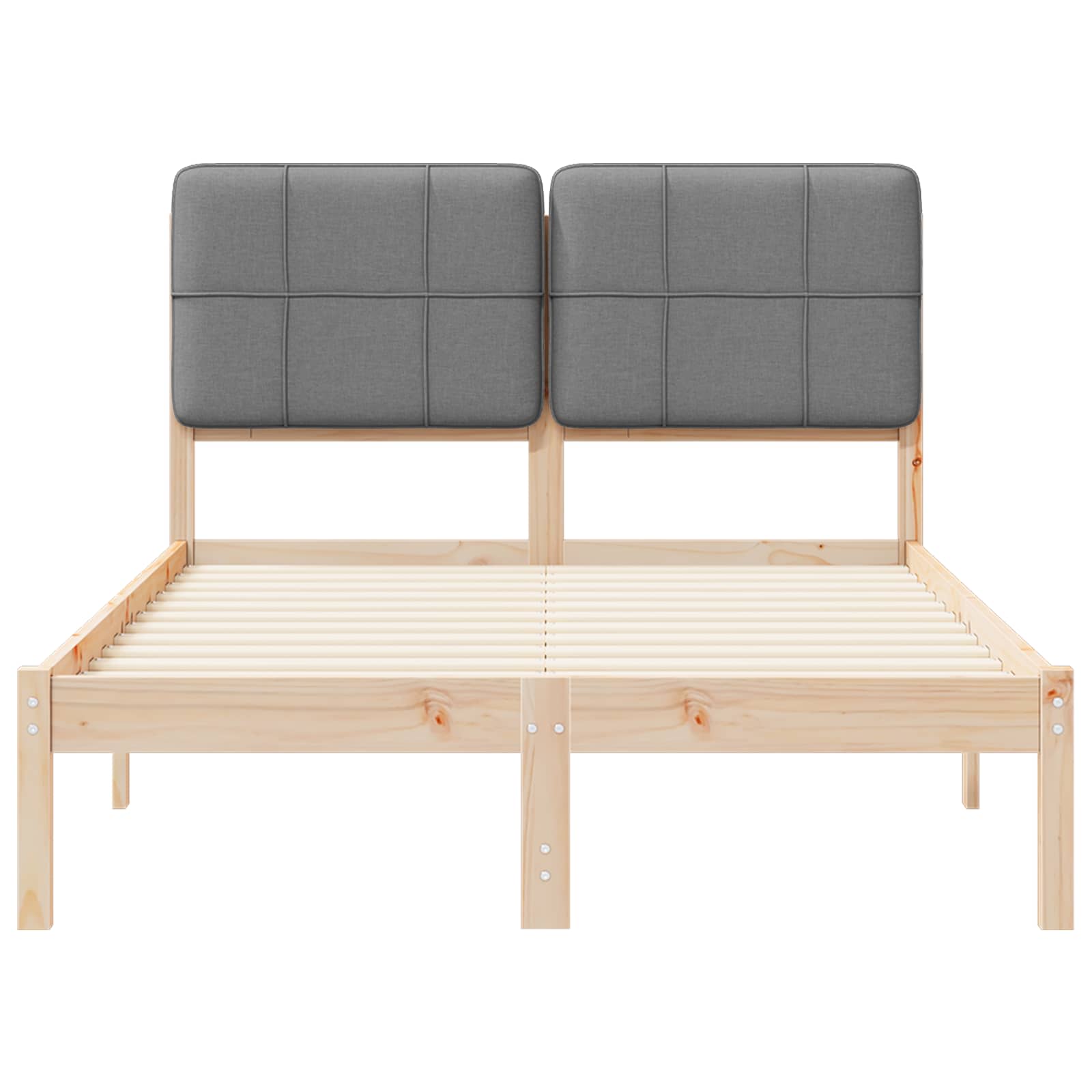 Letto con Testiera Rivestita Grigio chiaro 120 x 200 cm | homemem39
