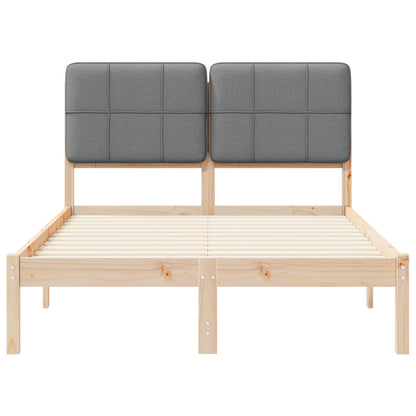 Letto con Testiera Rivestita Grigio chiaro 120 x 200 cm | homemem39