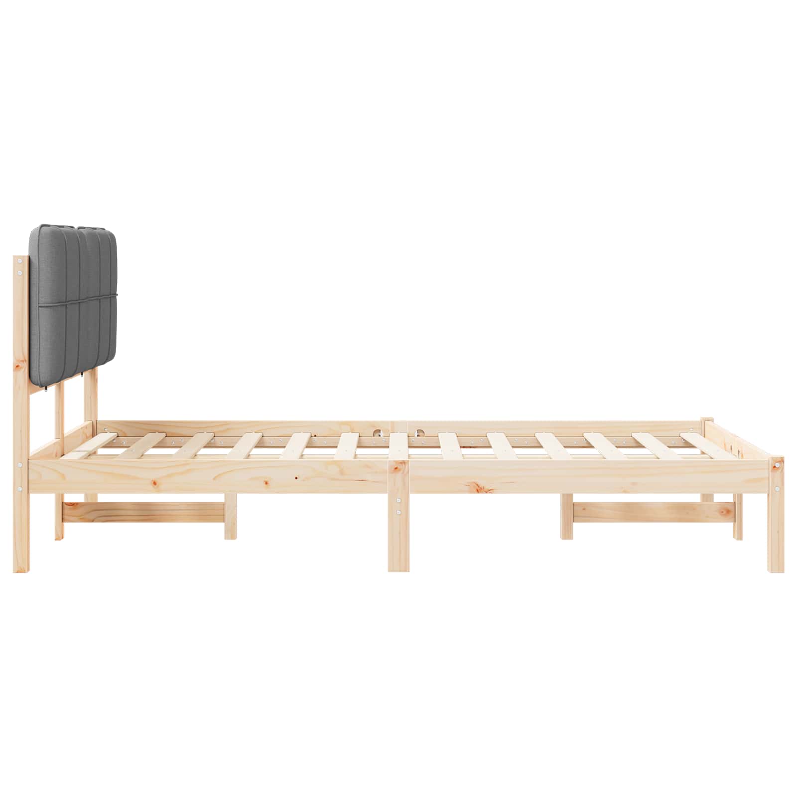 Letto con Testiera Rivestita Grigio chiaro 120 x 200 cm | homemem39