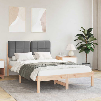 Letto con Testiera Rivestita Grigio scuro 120 x 200 cm | homemem39