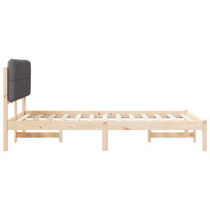 Letto con Testiera Rivestita Grigio scuro 120 x 200 cm | homemem39